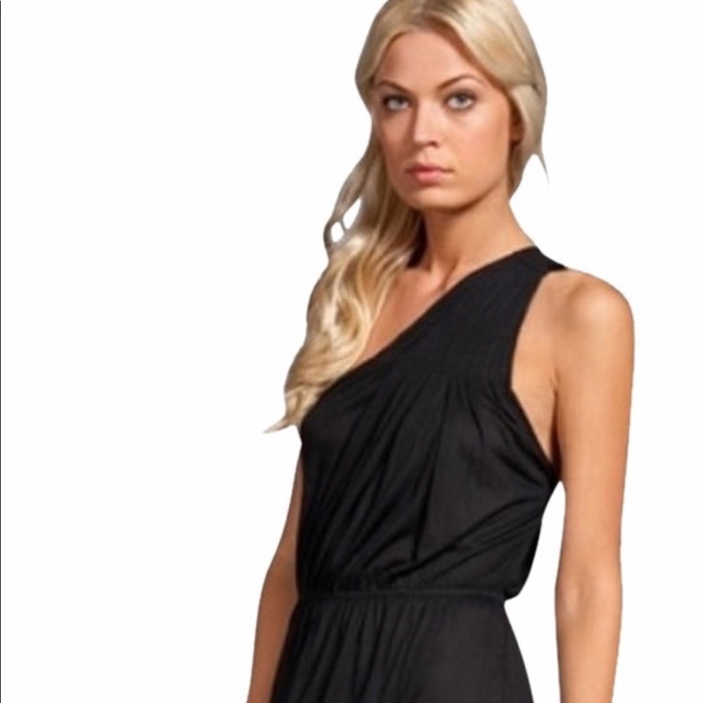 Joie Black Soft Theo One Shoulder Maxi Dress